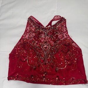 Elegant Red Beaded Women's Intimate